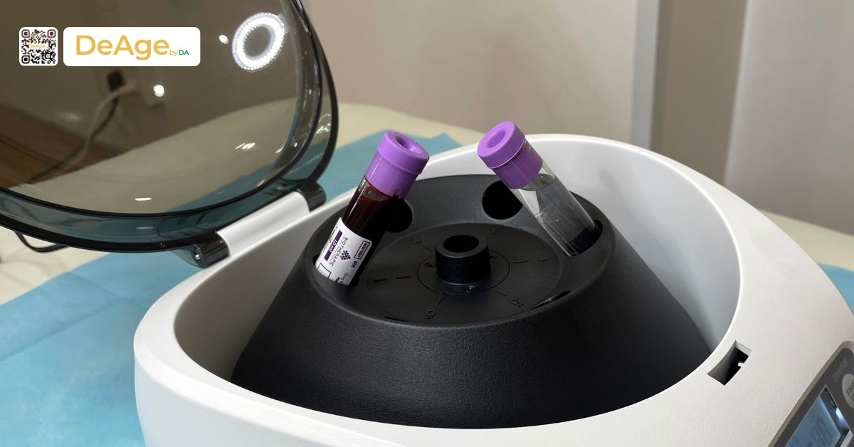 Tiêm PRP trị rụng tóc có hiệu quả không? Cứu cánh cho người tóc thưa, hói 4 ly tâm chiết tách prp