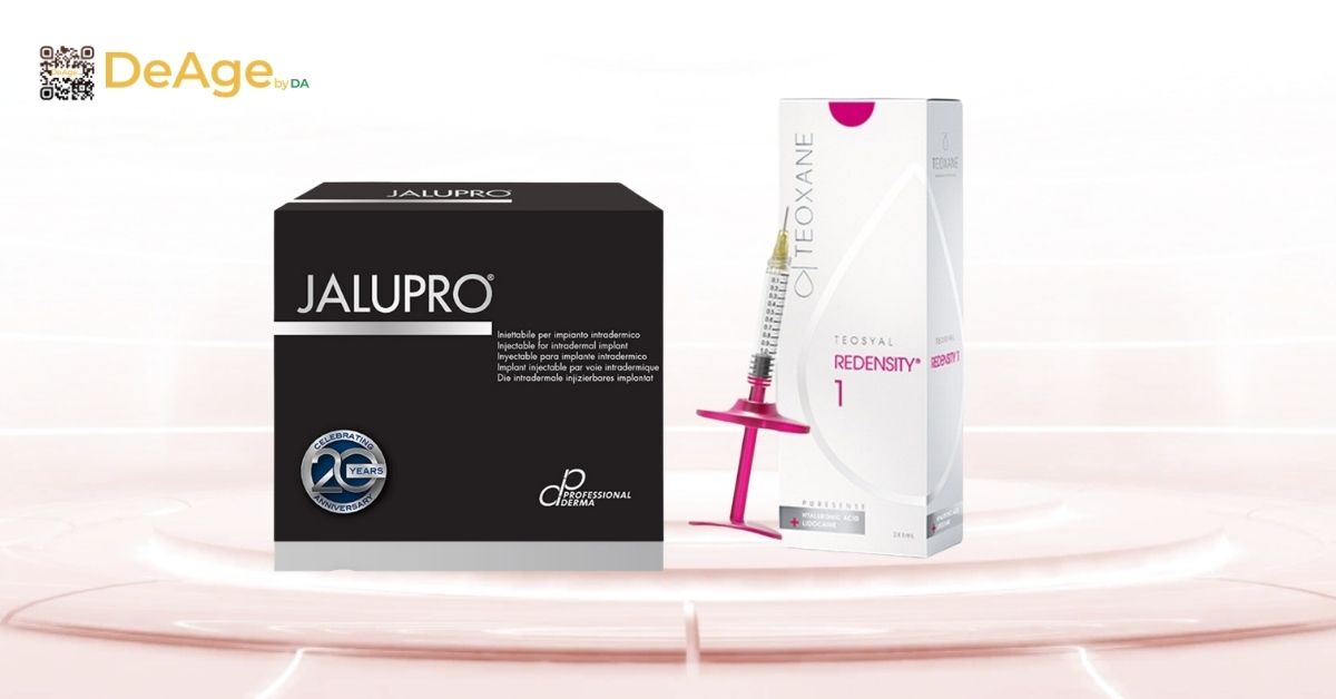 Skinbooster là gì và hiệu quả làm mờ nếp nhăn, đẩy lùi lão hóa thế nào? 16 Jalupro Classic + Teosyal Redensity 1