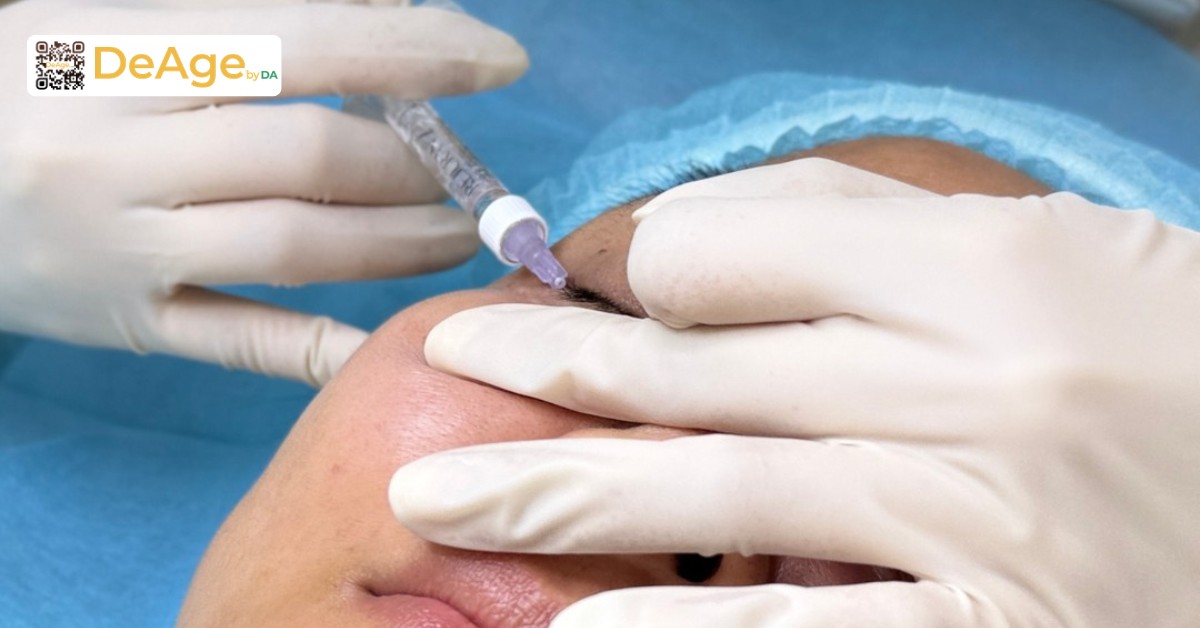 Cách xóa bọng mắt hiệu quả và lộ trình chăm sóc ngăn ngừa tái phát 2 Bác sĩ trực tiếp tiêm meso vùng mắt tại Phòng khám DeAge