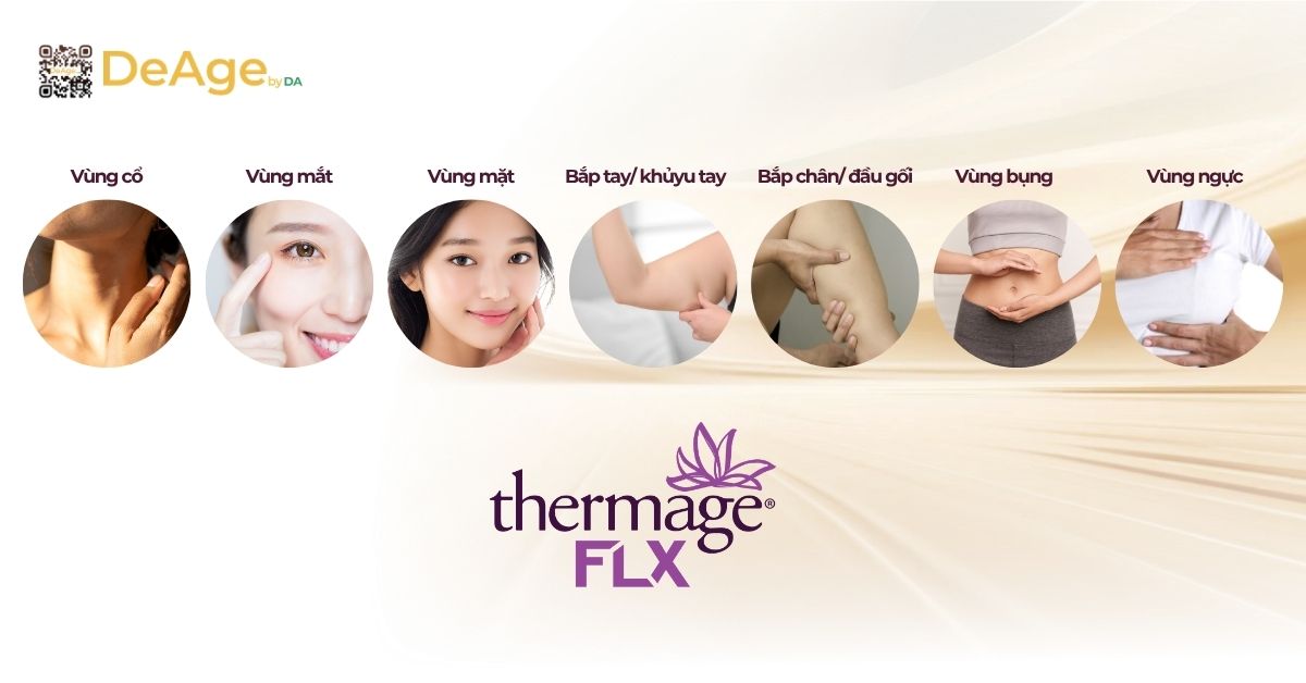 Công nghệ Thermage là gì và hiệu quả trong nâng cơ trẻ hóa da 2 các vùng cơ thể có thể dùng Thermage FLX