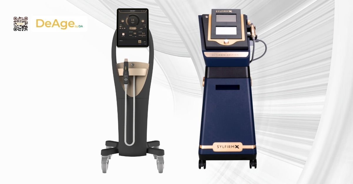 Các phương pháp trẻ hóa vùng cổ ít xâm lấn và địa chỉ thực hiện an toàn 4 hệ thống RF density (bên trái) - sylfirm x (bên phải)