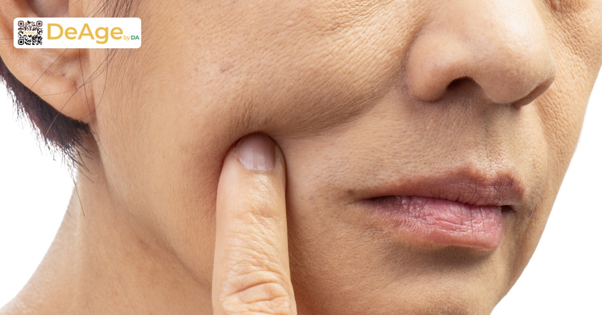 Căng chỉ collagen: cơ chế hoạt động và hiệu quả nâng cơ trẻ hóa da 6 Da chảy xệ rãnh mũi má