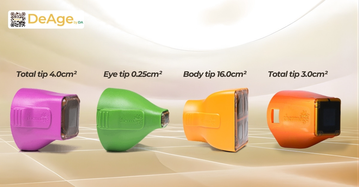 So sánh HIFU và Thermage trong nâng cơ trẻ hóa da 3 Đầu tip Thermage