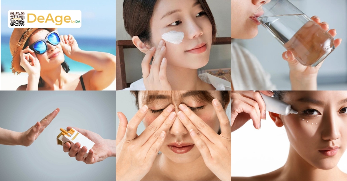 Các phương pháp xóa nhăn đuôi mắt từ chăm sóc da đến can thiệp chuyên sâu 15 Một số thói quen nhỏ có thể giúp vùng da quanh mắt chậm lão hóa và duy trì vẻ tươi tắn (hình minh họa)