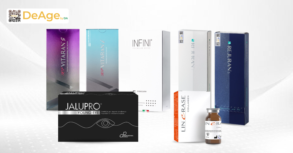 7 phương pháp xóa vết chân chim hiệu quả nhất: cách nào phù hợp với bạn? 19 Một số sản phẩm skinbooster và biostimulator trẻ hóa vùng mắt tại DeAge by DA