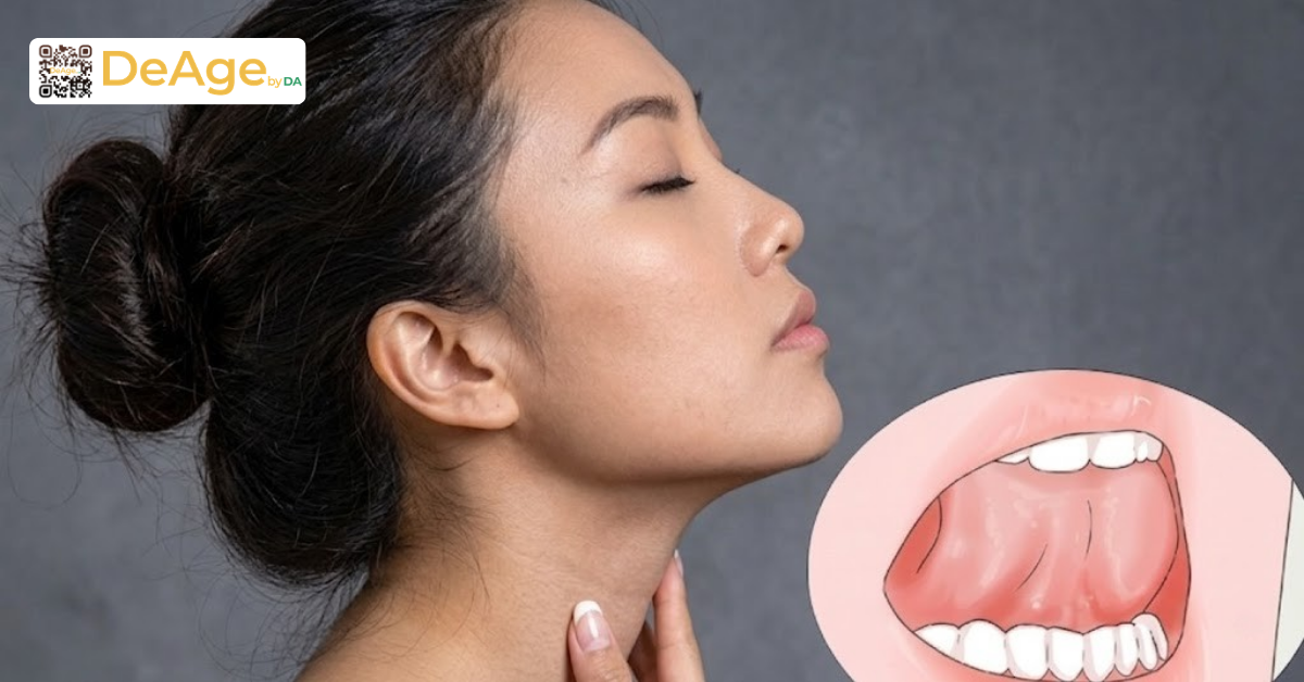 Động tác đặt lưỡi lên vòm miệng và ngân nga (hình minh họa)