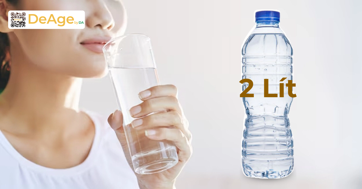 Uống đủ nước giúp làn da khỏe mạnh